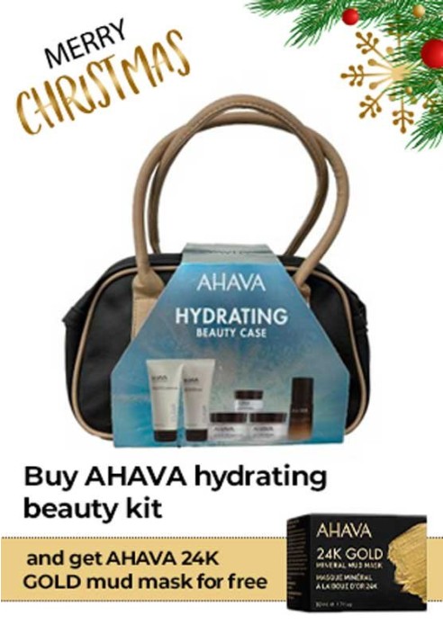Ahava Kit Hydrating Beauty Case Face + get 24k gold mineral mud mask for free