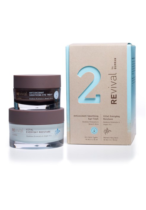 REVIVAL two pack antioxidant smoothing eye treat & Vital everyday moisture kit