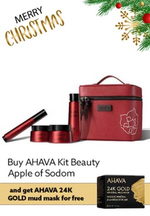 Ahava Kit Beauty Apple of Sodom-4 Products + get 24k gold mineral mud mask for free